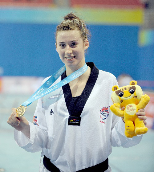跆拳道女子组比赛:韩国选手夺冠 跆拳道女子组比赛:韩国选手夺冠